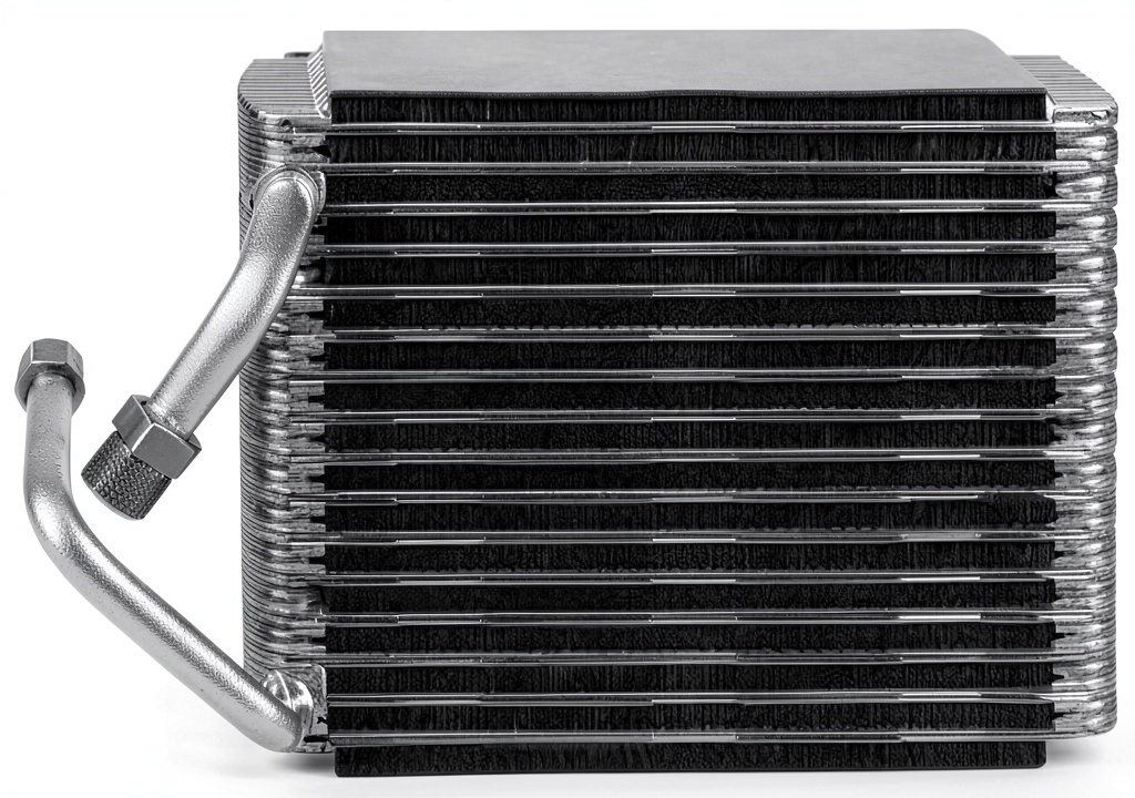 Four Seasons evaporator core installed in a vehicle's HVAC housing