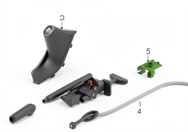 Parking Brake Cable Clip Generic Black Plastic-2
