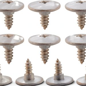 LEDBarz Air Conditioner Roof Cover Screws Set Beige Metal 10‑Piece-0