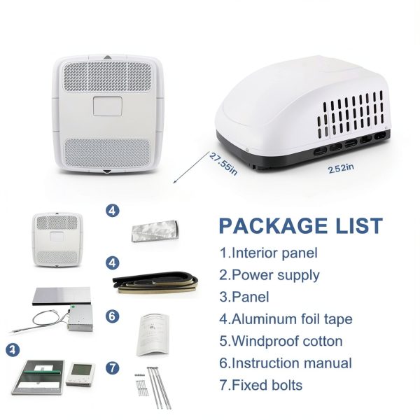 RV Air Conditioner Treeligo EAC002.07 115V Roof Unit 15000 BTU White-5