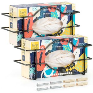 Glove Holder FMP Brands 2 Pack Wall Mount Metal Organizer Black 302021-0