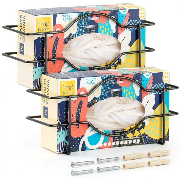 Glove Holder FMP Brands 2 Pack Wall Mount Metal Organizer Black 302021-0