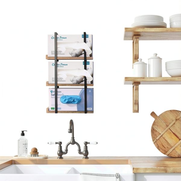 Glove Holder Dispenser Giftormous 3‑Tier Metal Wall Mount GHWM01-3