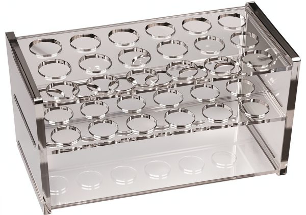 Clear Acrylic Test Tube Rack NiuXTool 4.5mm Acrylic 18 Hole 17mmDesign-0