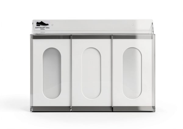 Clear Acrylic Medical Organizer Lid- 3 Wall Mount Dispenser - Shtiblet-1