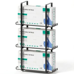 Glove Holder Dispenser Livnhood Wall‑Mount Three‑Tier Metal Box-0