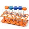 Test Tube Rack ZTSXLLIM 2 Pack Blue Orange Detachable 28-Well Stand-6