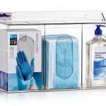 Clear Acrylic Medical Organizer Lid- 3 Wall Mount Dispenser - Shtiblet-0