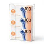 Acrylic Glove Box Holder Wall Mount by Yieach 3‑Tier Large Clear-0