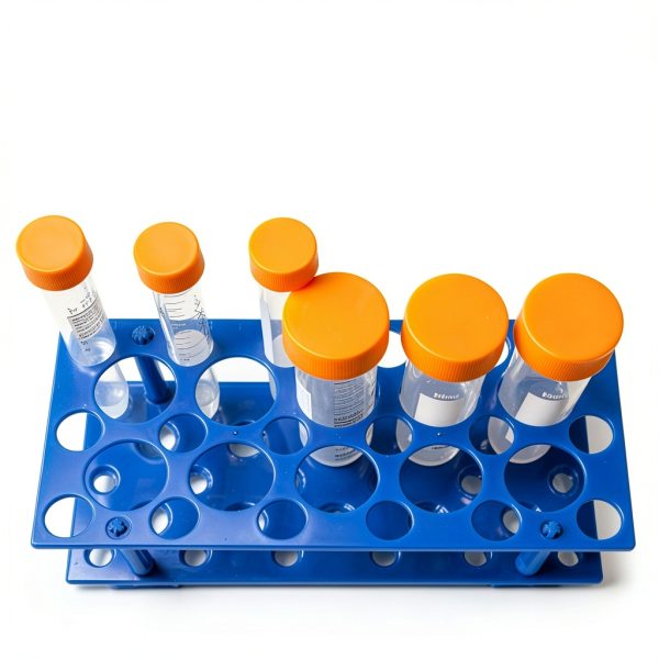 Test Tube Rack ZTSXLLIM 2 Pack Blue Orange Detachable 28-Well Stand-2
