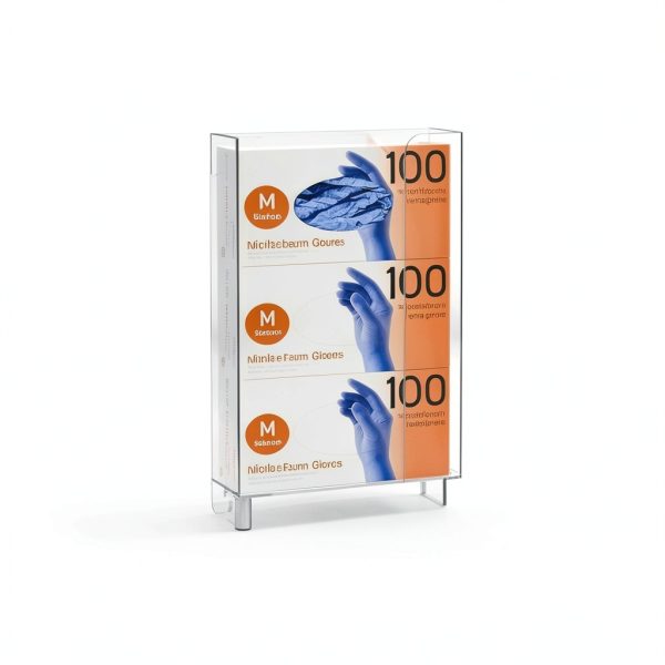 Acrylic Glove Box Holder Wall Mount by Yieach 3‑Tier Large Clear-8
