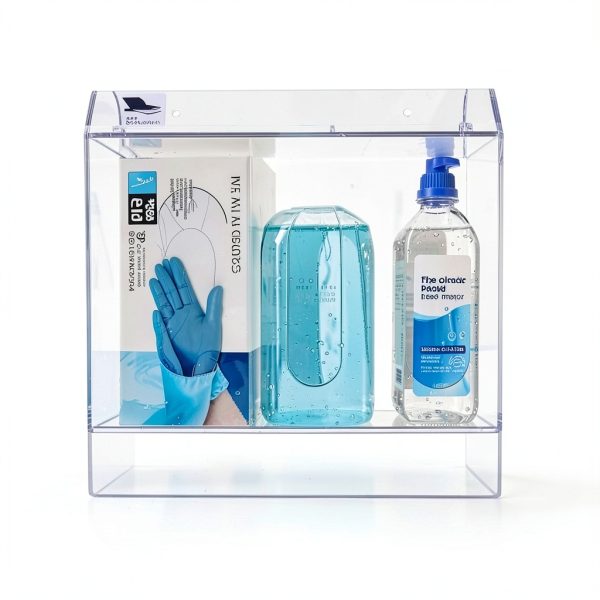Clear Acrylic Medical Organizer Lid- 3 Wall Mount Dispenser - Shtiblet-4