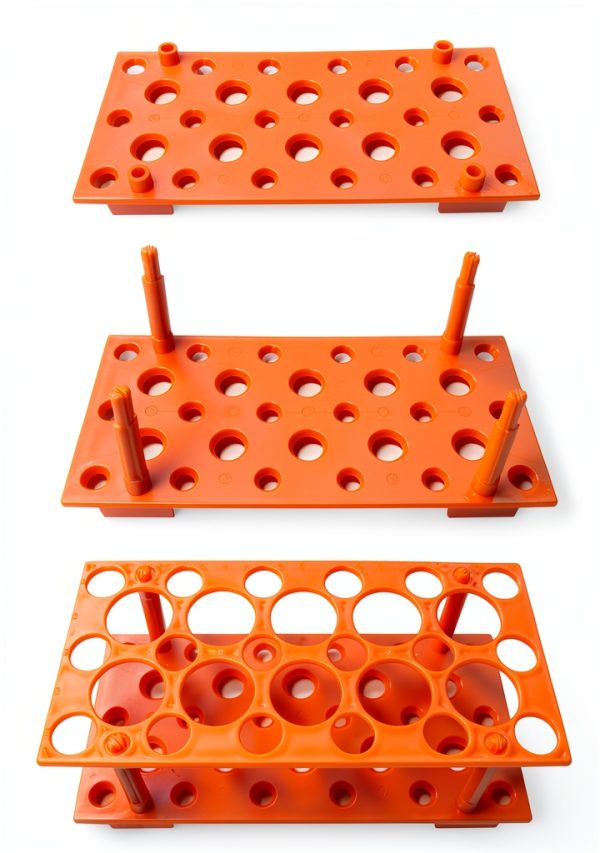 Test Tube Rack ZTSXLLIM 2 Pack Blue Orange Detachable 28-Well Stand-3