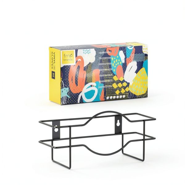 Glove Holder FMP Brands 2 Pack Wall Mount Metal Organizer Black 302021-2
