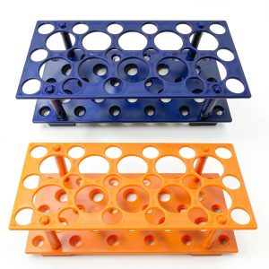 Test Tube Rack ZTSXLLIM 2 Pack Blue Orange Detachable 28-Well Stand-0