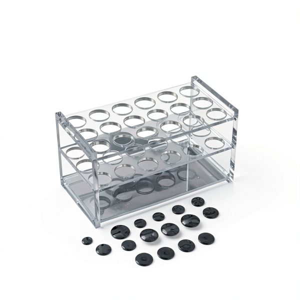 Clear Acrylic Test Tube Rack 18-Hole Teensery Rack for 10ml/15ml Tubes-3