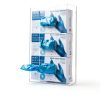 Stock Your Home Triple Acrylic Gloves Dispenser, Tissue Box Shelf, Glove Holder Wall Mount, for Kitchen, Cleaning Closet, Lab, Exam, Office-6