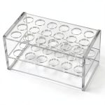 Clear Acrylic Test Tube Rack 18-Hole Teensery Rack for 10ml/15ml Tubes-0