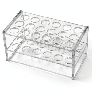 Clear Acrylic Test Tube Rack 18-Hole Teensery Rack for 10ml/15ml Tubes-0