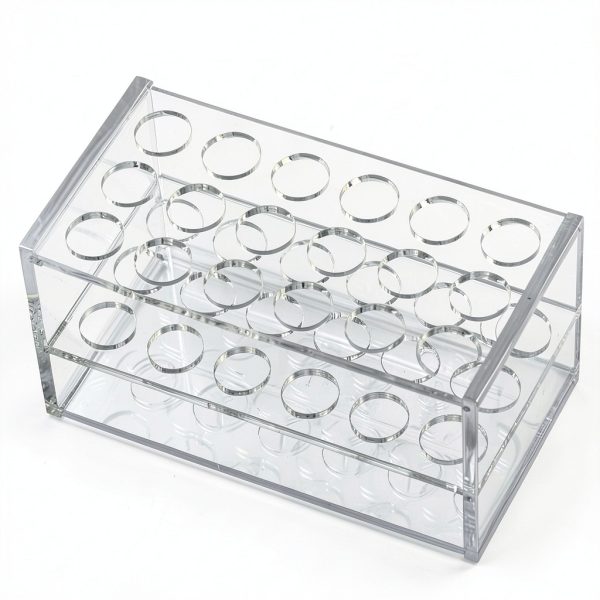 Clear Acrylic Test Tube Rack 18-Hole Teensery Rack for 10ml/15ml Tubes-1